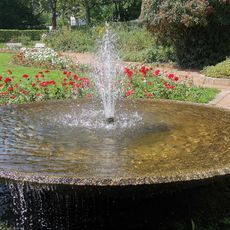 Brunnenschale im Rosengarten