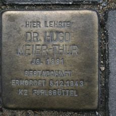 Stolperstein en memoria de Hugo Meier-Thur