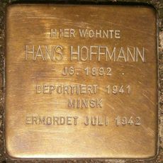 Stolperstein dedicated to Hans Hoffmann