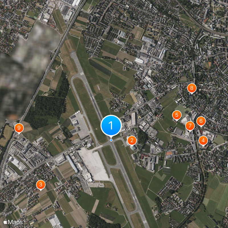 Salzburg Airport Map
