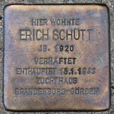 Stolperstein dedicated to Erich Schütt