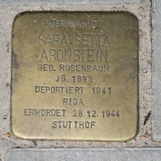 Stolperstein für Sara Setta Aronstein