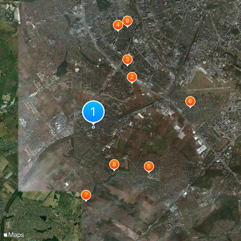 Vyshneve Map