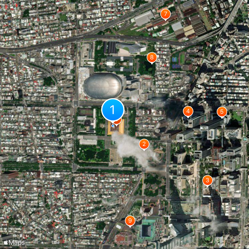 Sun-Yat-sen-Gedächtnishalle Karte