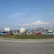 Mozaika v Českých Budějovicích na kruhovém objezdu