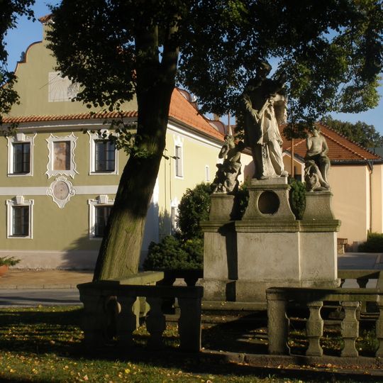 Statue of John of Nepomuk with angels