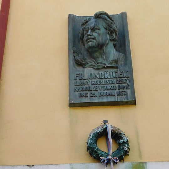 Pamětní deska Františka Ondříčka na Novém Světě v Praze