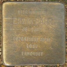Stolperstein dedicated to Erwin Bähr