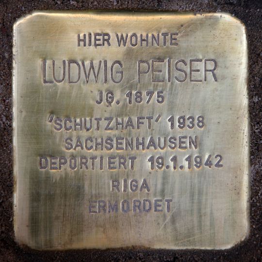 Stolperstein en memoria de Ludwig Peiser