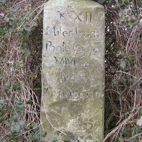 Milestone About 100 Metres South Of Drive To Little Toyd Farm