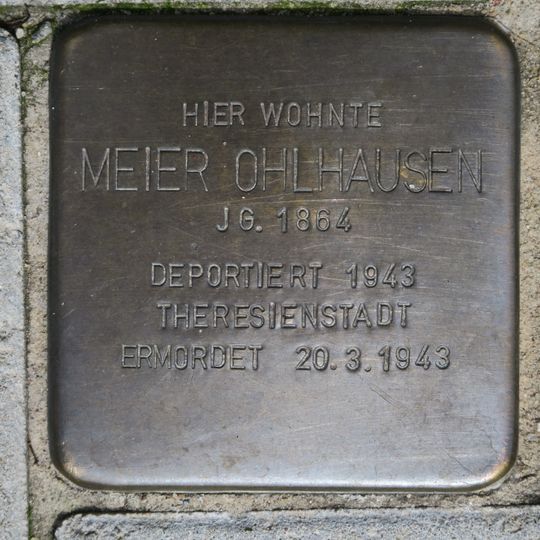 Stolperstein en memoria de Meier Ohlhausen