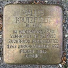 Stolperstein en memoria de Walter Krützfeldt