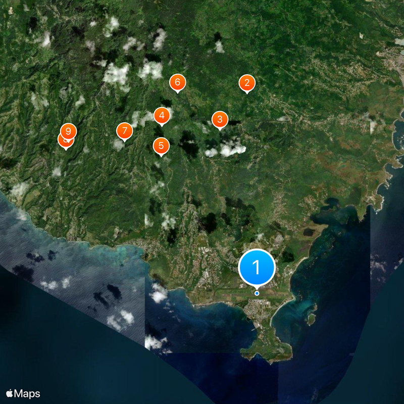 Port lotniczy Hewanorra Mapa