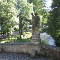 Socha svaté Barbory na mostě v Dobřívě