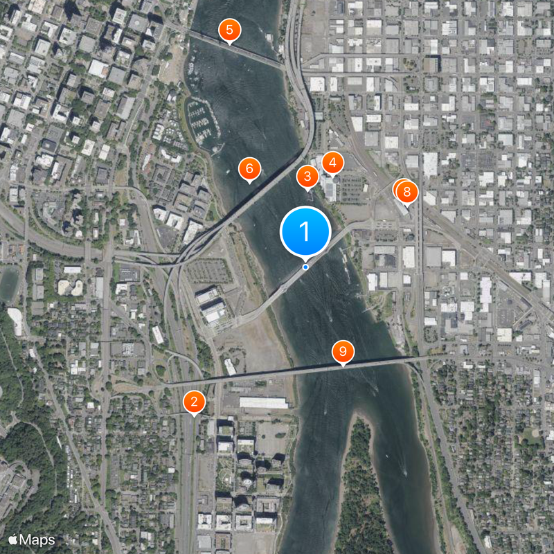Tilikum Crossing, Bridge of the People Mappa