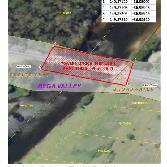 Greigs Flat Bridge over Yowaka River