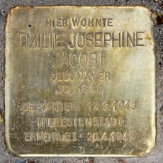 Stolperstein dedicated to Emilie Josephine Jacobi