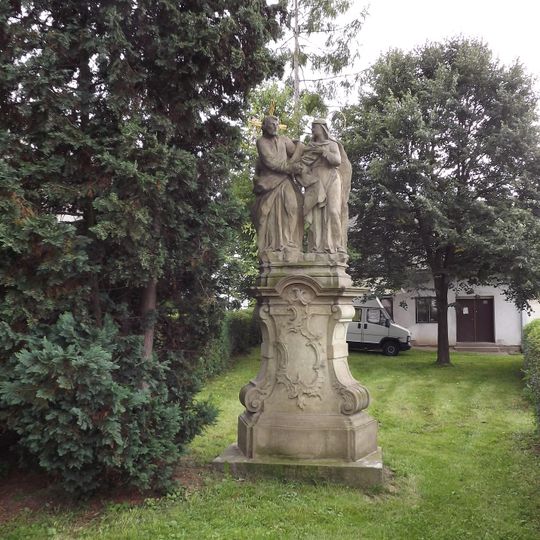 Statue of Jesus Christ's farewell to his mother in Rychnov nad Kněžnou