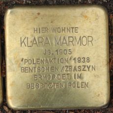 Stolperstein dedicated to Klara Marmor