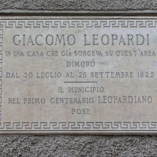Targa a Giacomo Leopardi