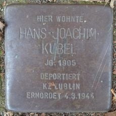 Stolperstein en memoria de Hans-Joachim Kubel