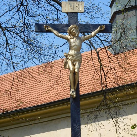 Cross near the Church of the Beheading of Saint John the Baptist, Hostivař