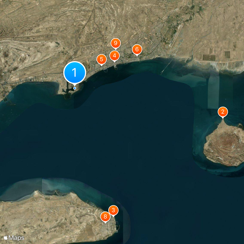 イラン海軍 地図