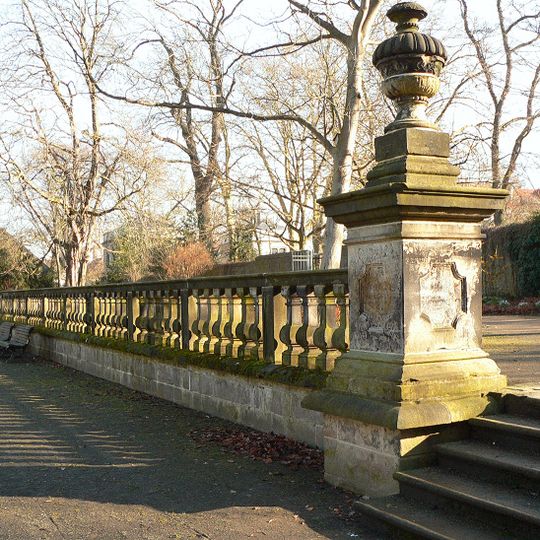 Former castle terrace in the Von-Alten-Garten
