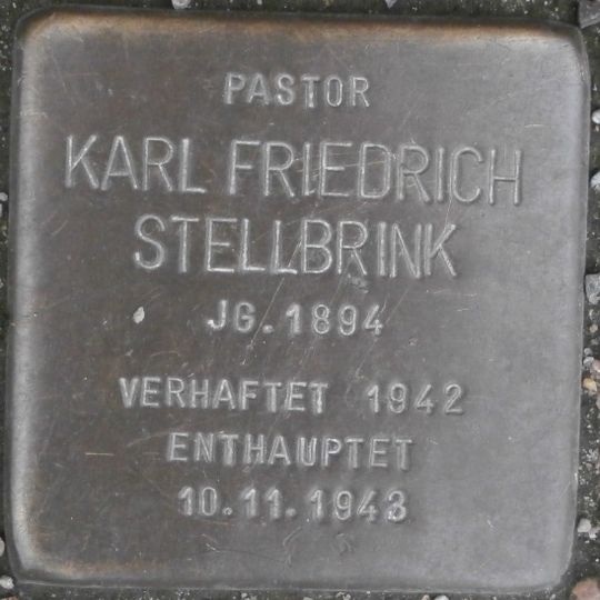 Stolperstein en memoria de Karl Friedrich Stellbrink