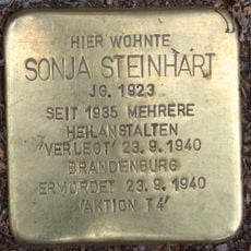 Stolperstein dedicated to Sonja Steinhart