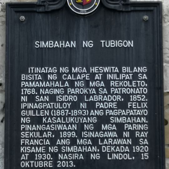 Church of Tubigon historical marker