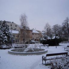 Kašna v parku před zámkem v Bruntálu