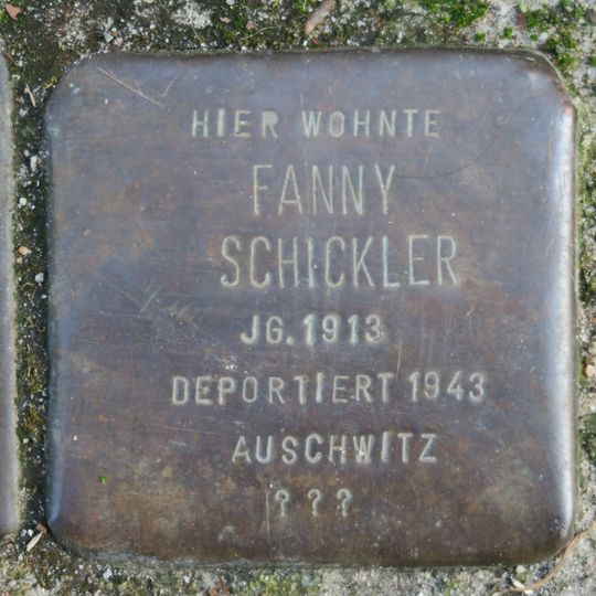 Stolperstein en memoria de Fanny Schickler