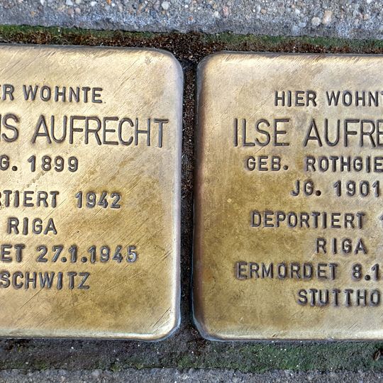 Stolperstein dedicated to Hans Dr. Aufrecht