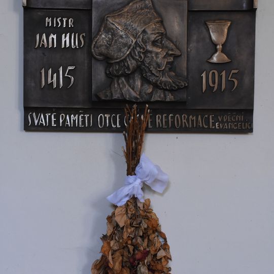 Pamětní deska Jana Husa v Libiši