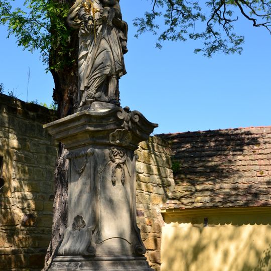 Statue of Saint Joseph at Mírové náměstí in Budyně nad Ohří