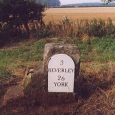 Milestone, Just W of Bishop Burton village