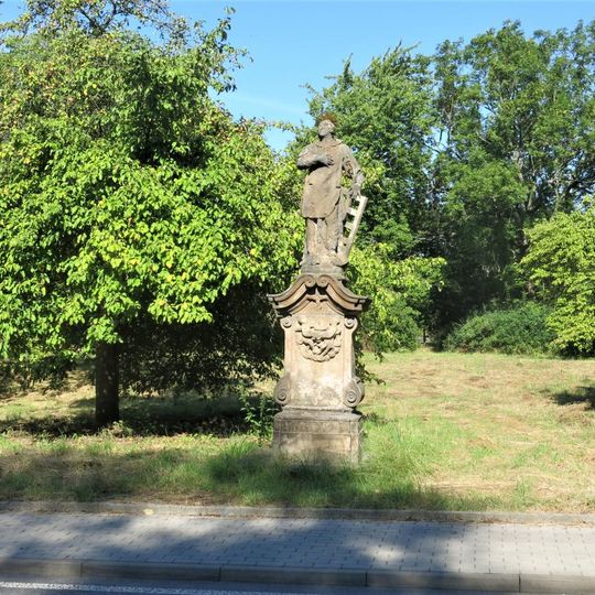 Socha svatého Vavřince v Oldřichovské ulici v Hrádku nad Nisou
