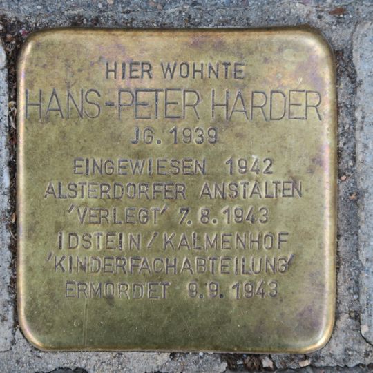 Stolperstein en memoria de Hans-Peter Harder