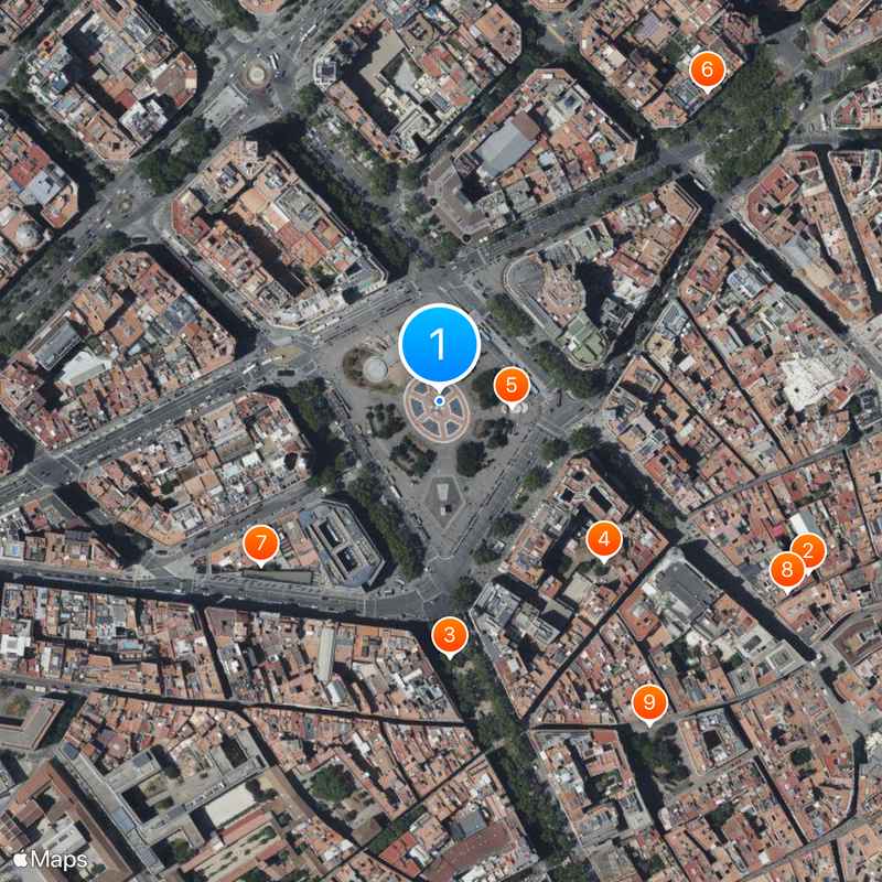 Plaça de Catalunya Mappa