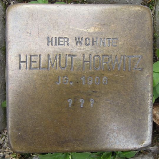 Stolperstein en memoria de Helmut Horwitz