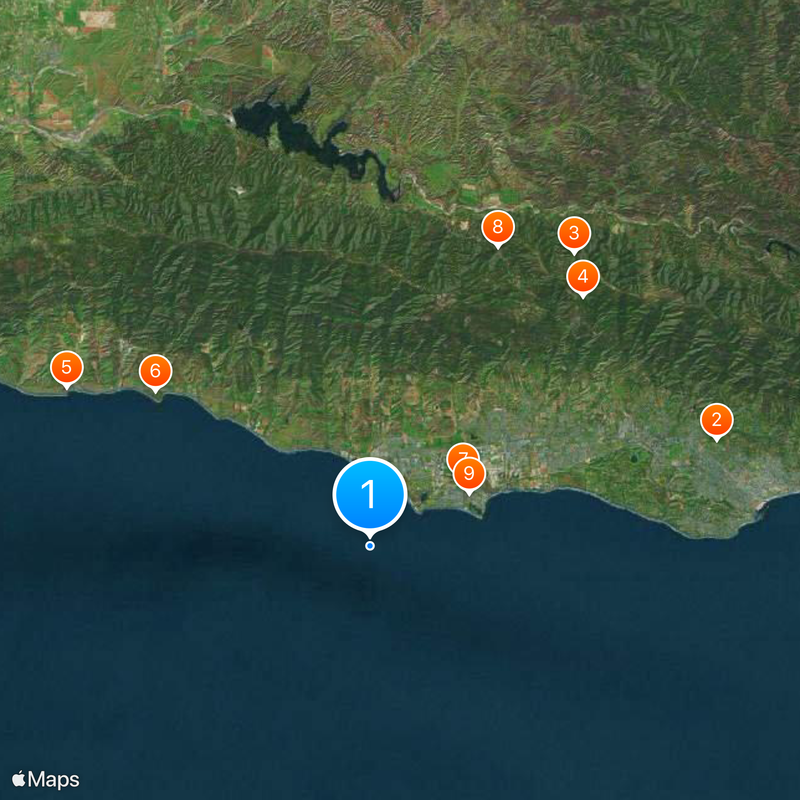Offshore oil and gas in California Mapa