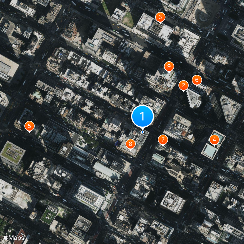 The Peninsula New York Mapa