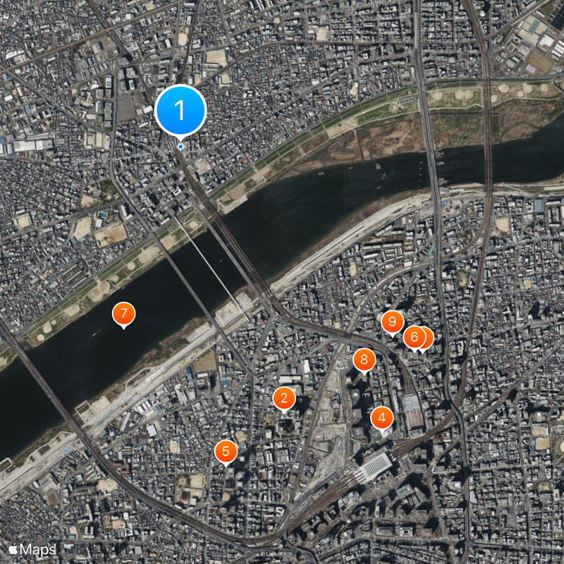Jūsō Station Map