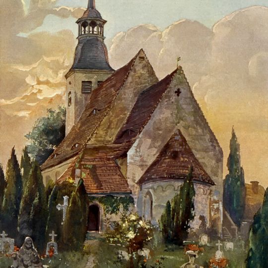 Sachgesamtheit '''St. Laurentiuskirche und Kirchhof Lorenzkirch''' mit Einzeldenkmalen Kirche, Kriegerdenkmale, Grabmale und Einfriedungsmauer sowie Kirchhof mit Aufbahrungshalle Alte Salzstraße -