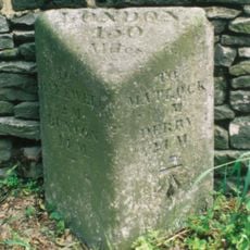 Milestone North Of Entrance To Haddon Barn