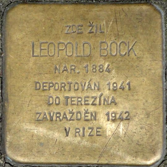 Stolperstein dedicated to Leopold Bock