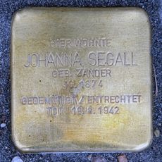 Stolperstein dedicated to Johanna Segall