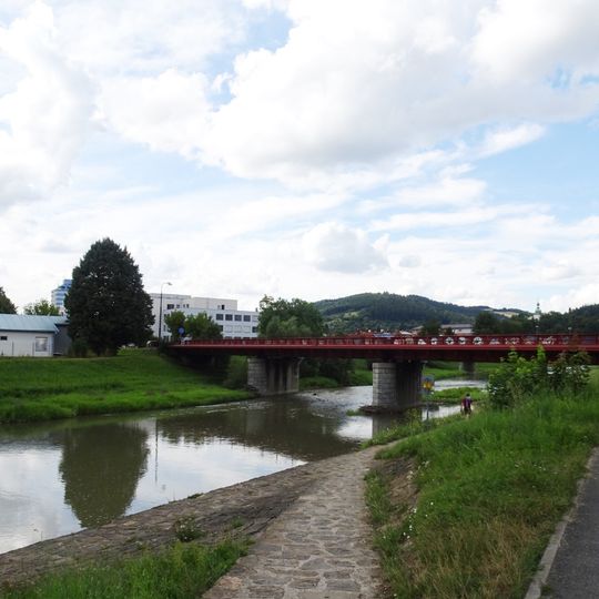 Former railway bridge over the Vsetínská Bečva in Vsetín