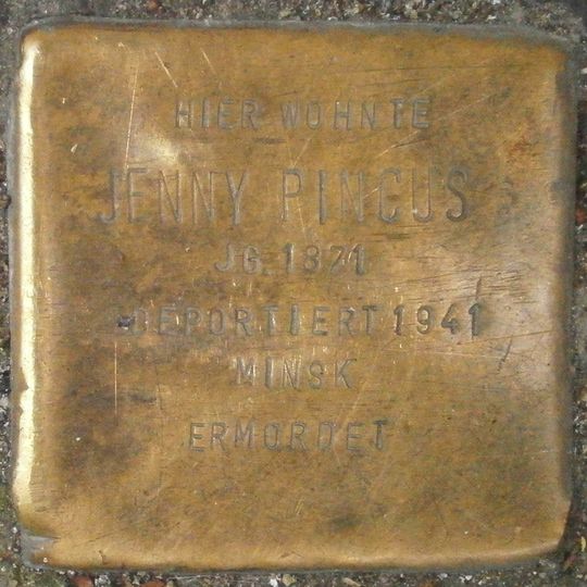 Stolperstein en memoria de Jenny Pincus